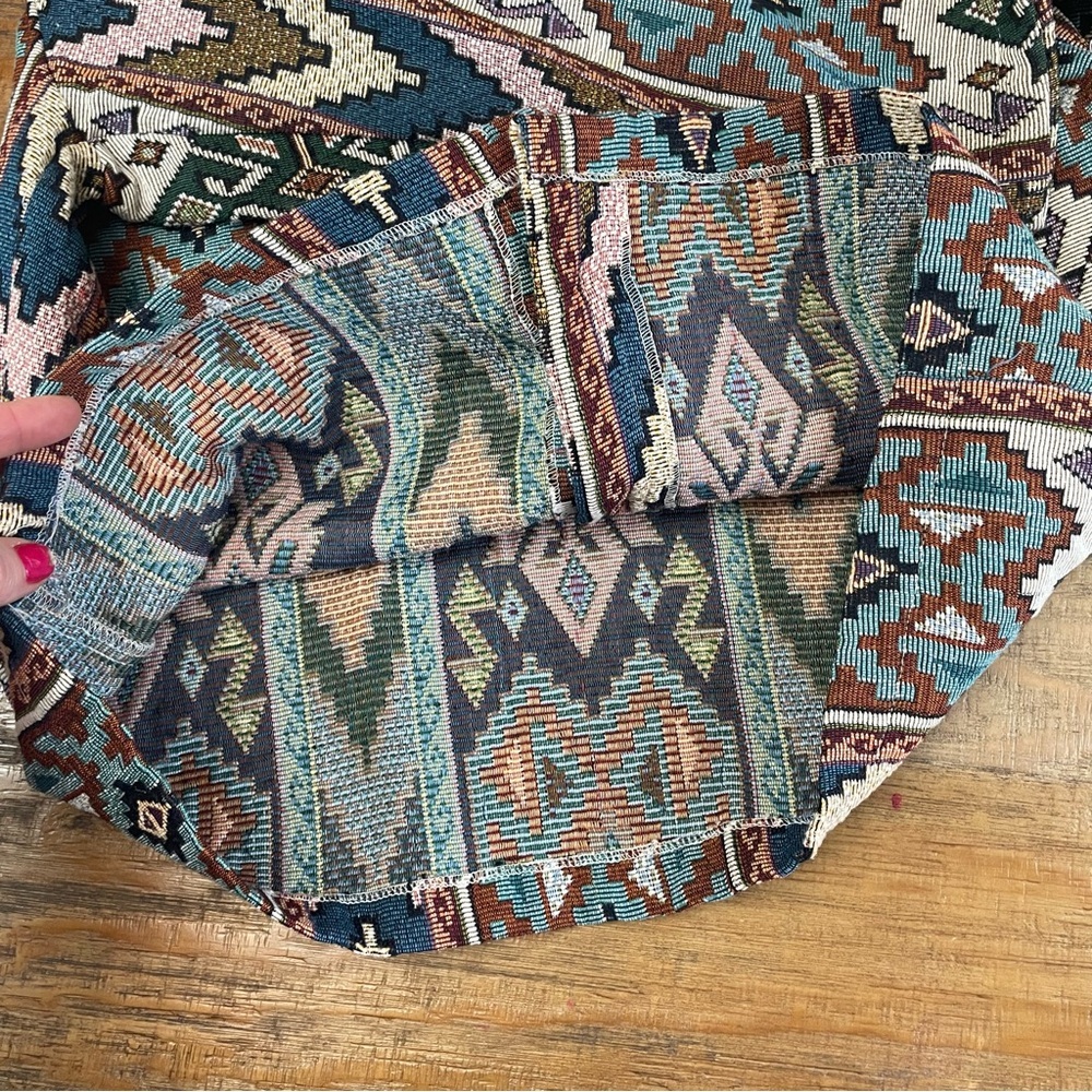 Bonworth Aztec Print Sw Style Button Up Jacket Sm… - image 8